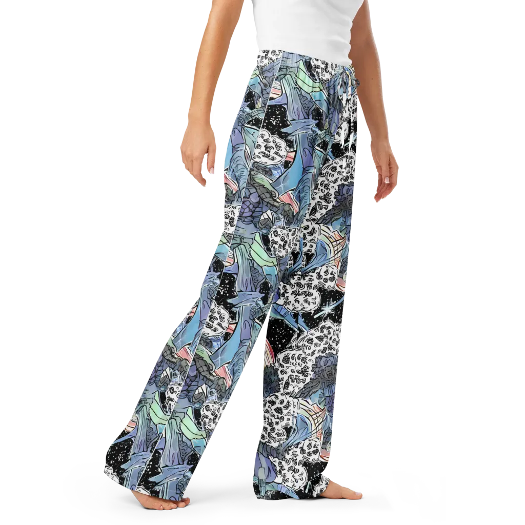 Icy Collage on Women's Pajama Pants — Right Front