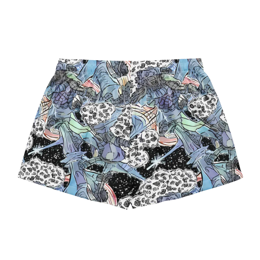 Icy Collage on Women's Pajama Shorts — Back