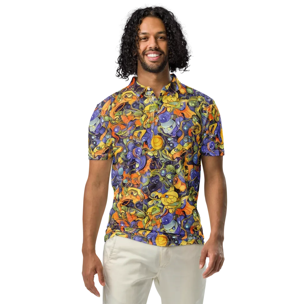 Indigo Uproar on Men's Slim Fit Polo Shirt — Front