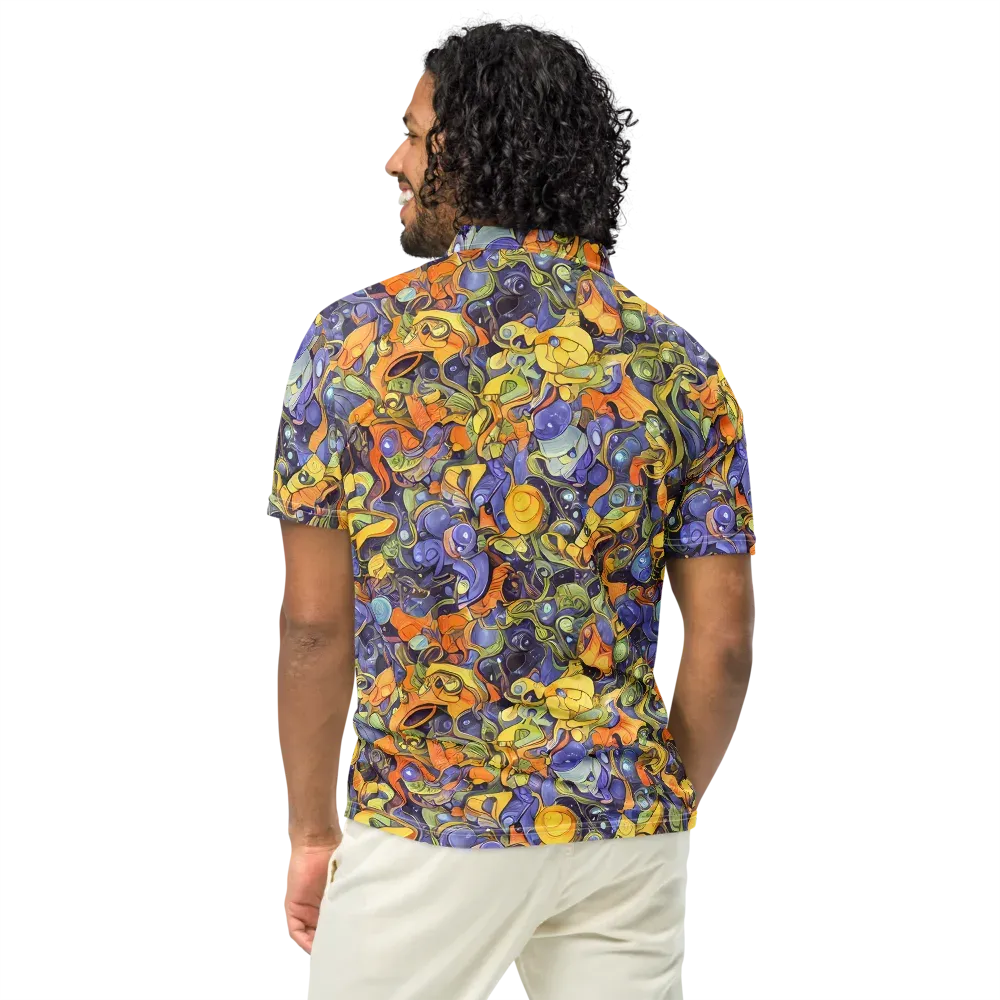 Indigo Uproar on Men's Slim Fit Polo Shirt — Back