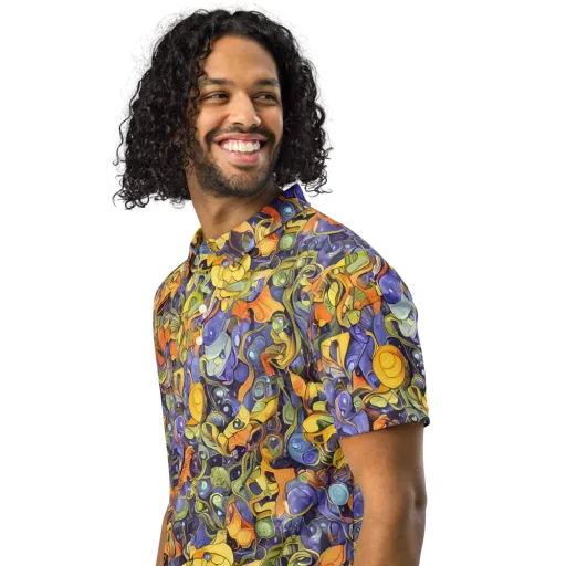 Indigo Uproar on a Men's Slim Fit Polo Shirt