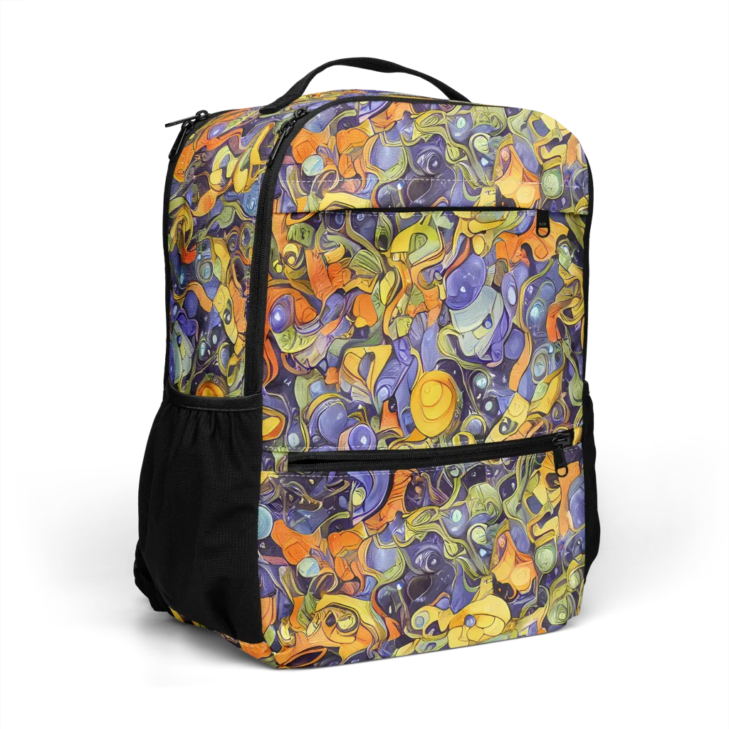 Indigo Uproar on Utility Backpack — Right Front