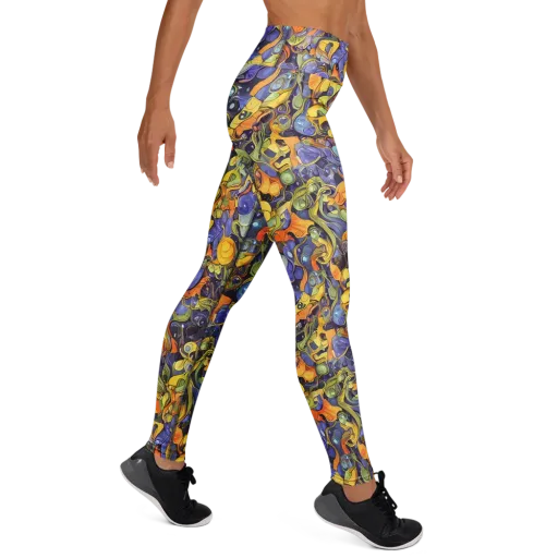 Indigo Uproar on a Yoga Leggings