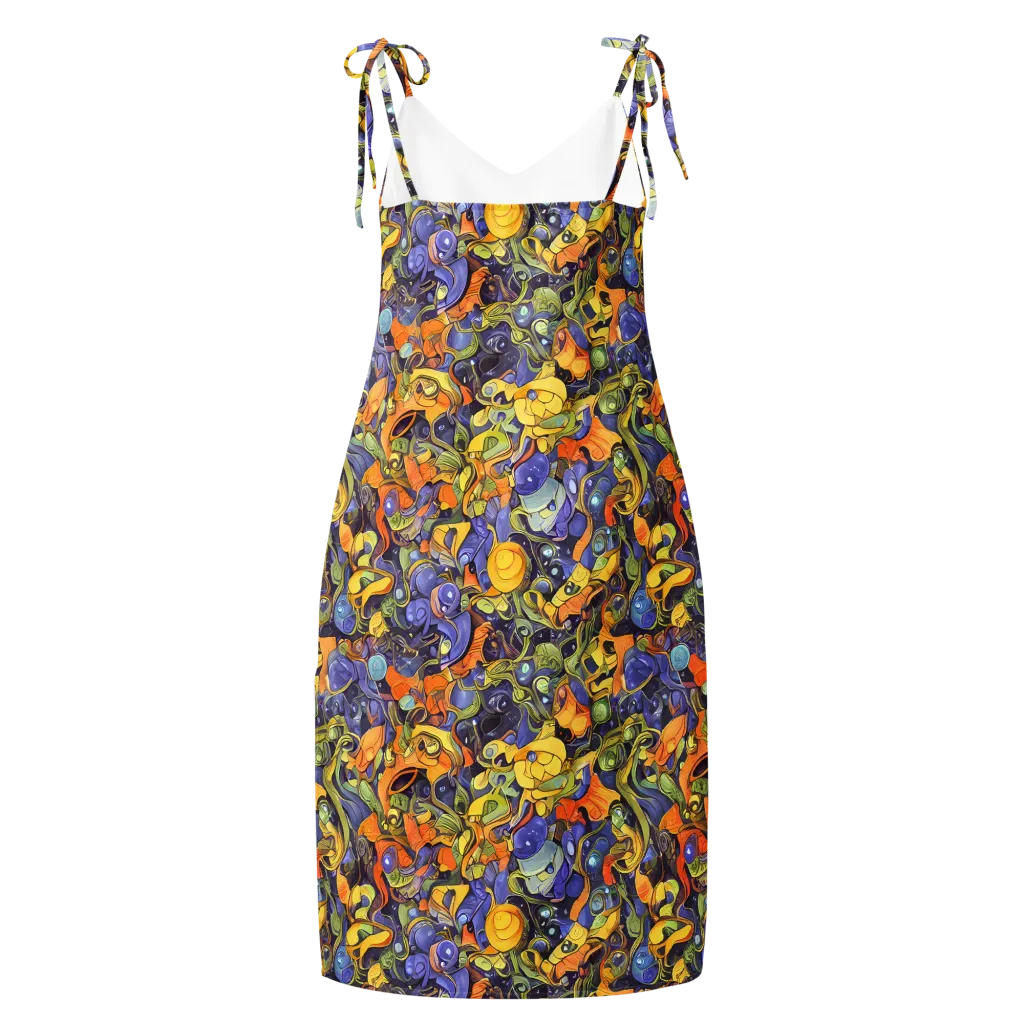 Indigo Uproar on Slip Dress — Back