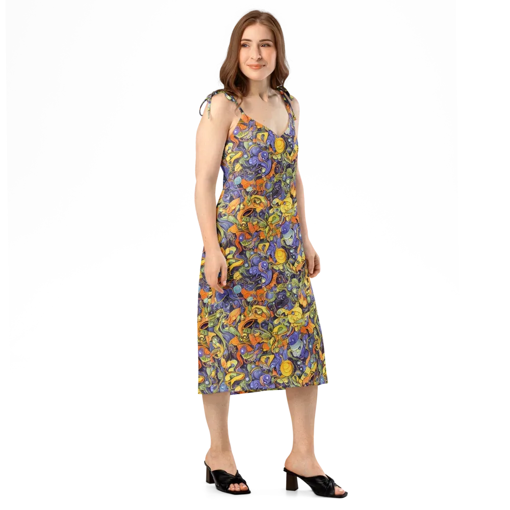 Indigo Uproar on Slip Dress — Right Front