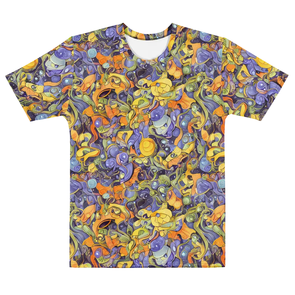 Indigo Uproar on Men's Cotton Crew Neck T-Shirt — Front