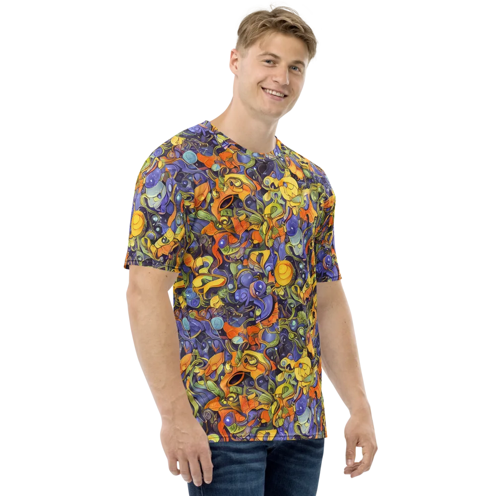 Indigo Uproar on Men's Crew Neck T-Shirt — Right