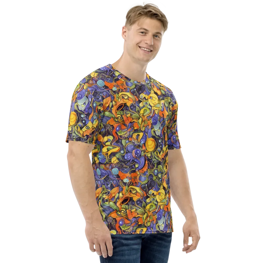 Indigo Uproar on Men's Crew Neck T-Shirt — Right