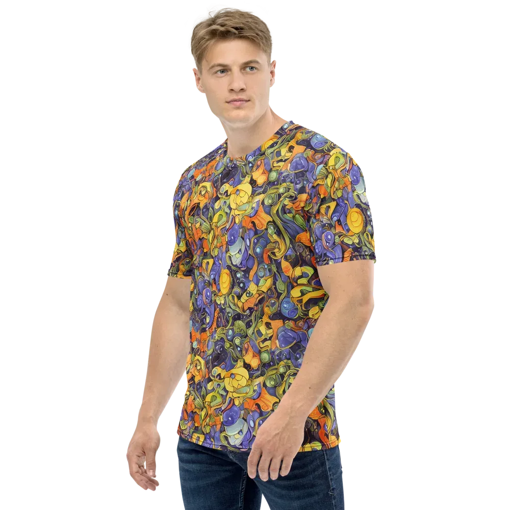 Indigo Uproar on Men's Crew Neck T-Shirt — Left