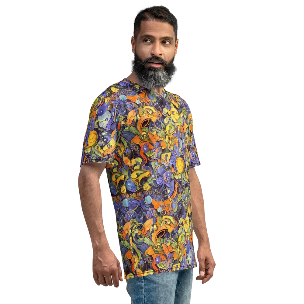 Indigo Uproar on Men's Crew Neck T-Shirt — Right