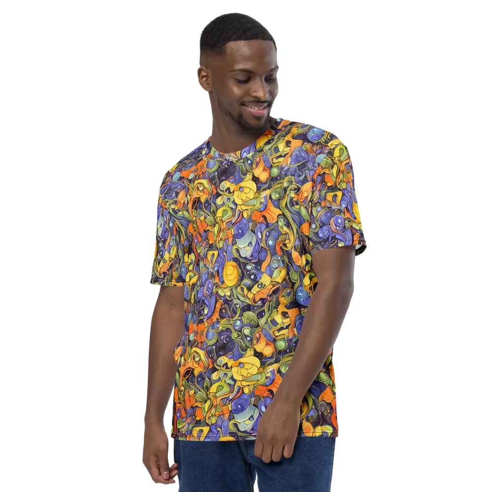 Indigo Uproar on Men's Crew Neck T-Shirt — Left