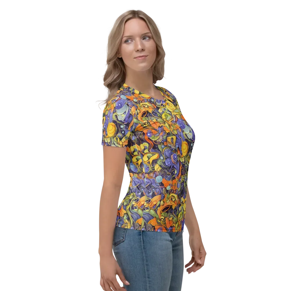 Indigo Uproar on Women's Crew Neck T-Shirt — Right