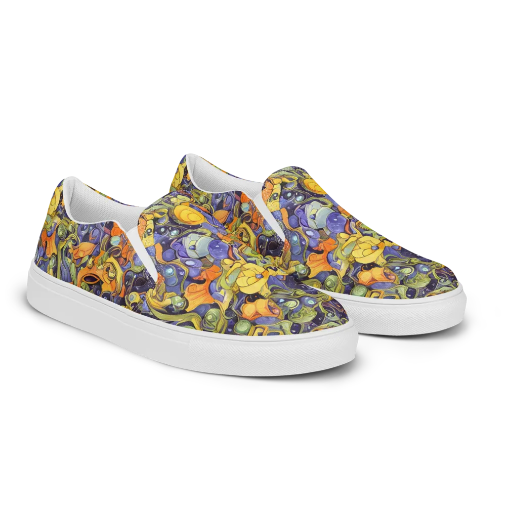 Indigo Uproar on Men's Slip-On Canvas Shoes — Right Front