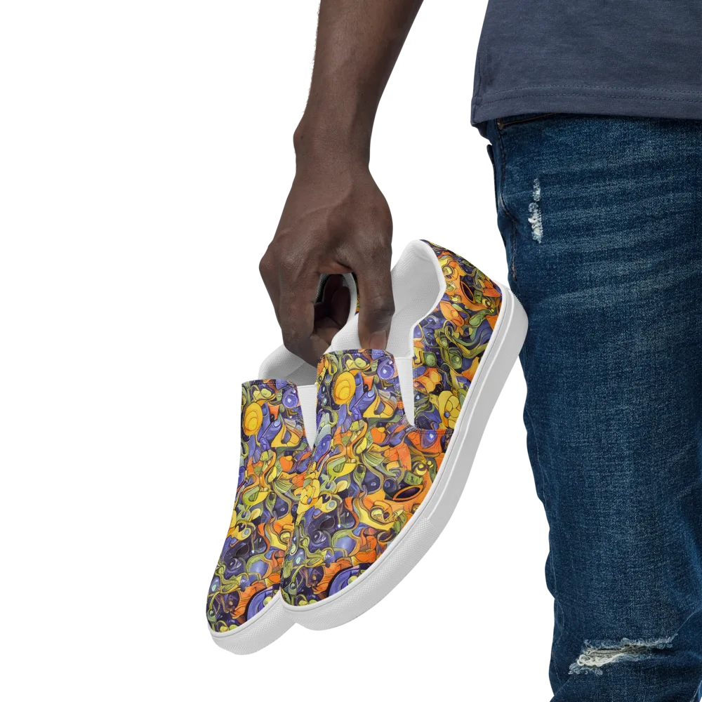 Indigo Uproar on Men's Slip-On Canvas Shoes — Left Front