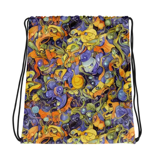 Indigo Uproar on a Drawstring Bag