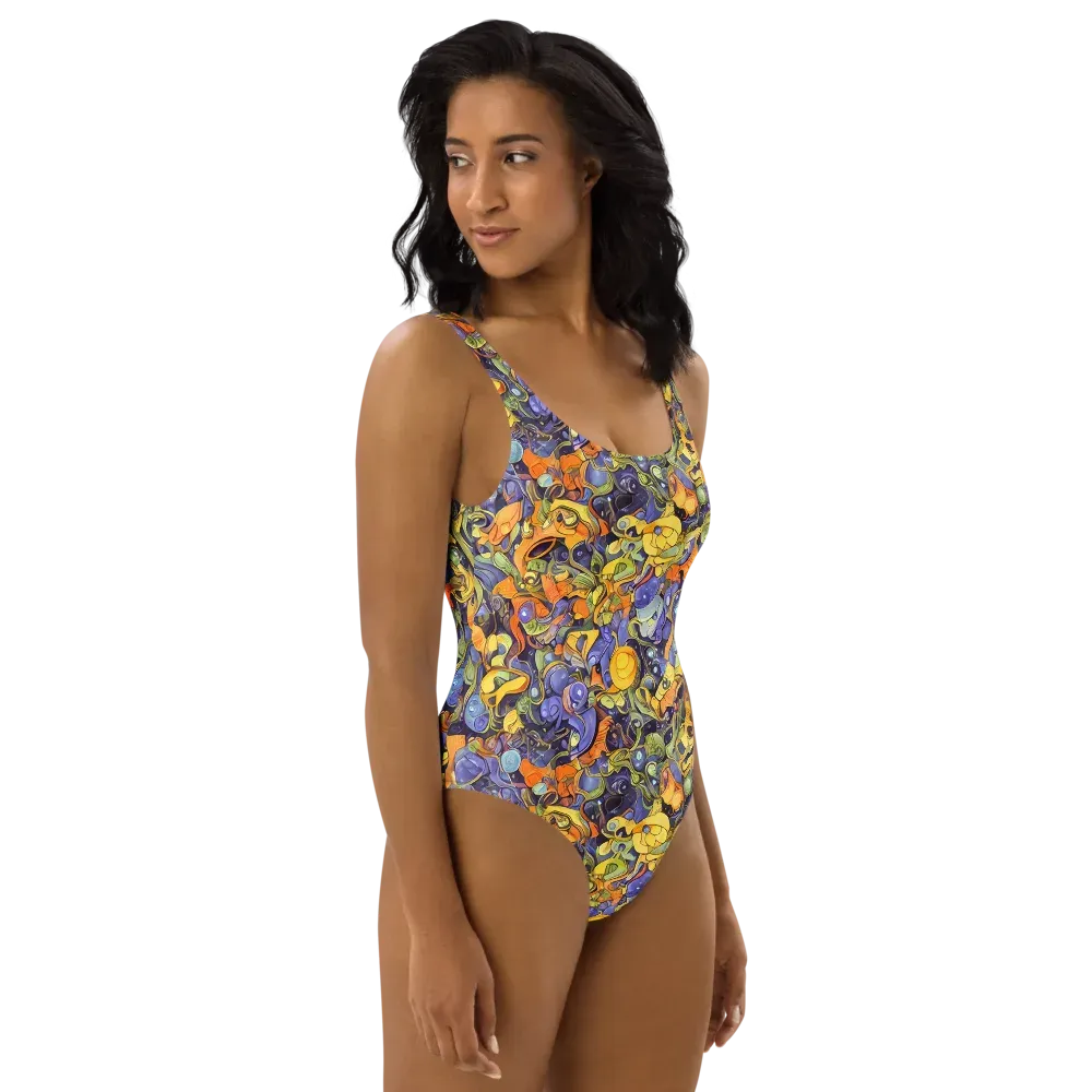 Indigo Uproar on One-Piece Swimsuit — Right