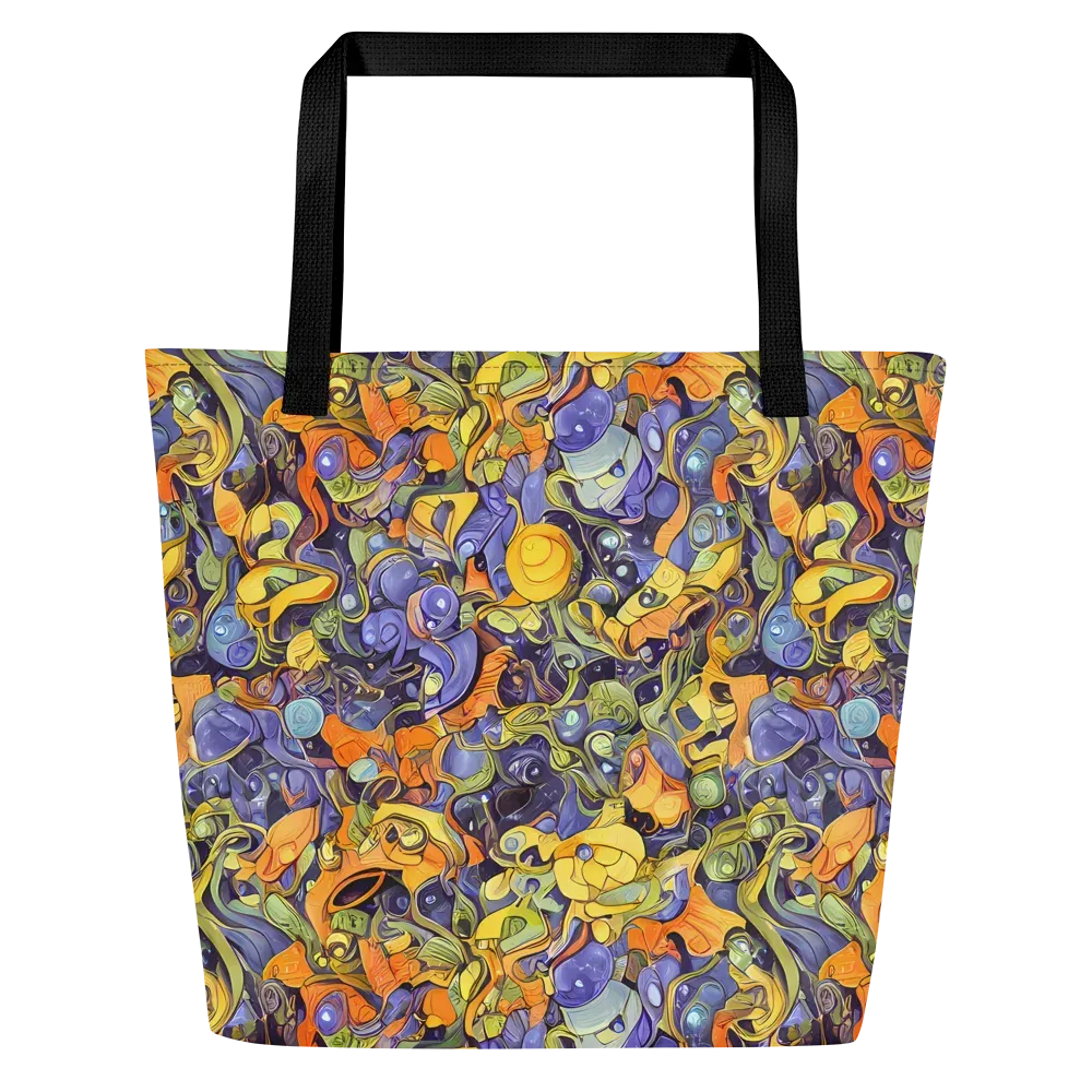 Indigo Uproar on Large Tote Bag W/ Pocket — Front