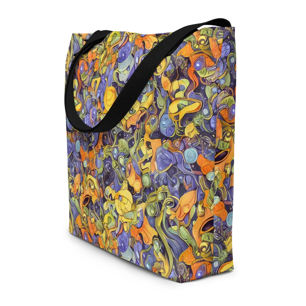 Indigo Uproar on Large Tote Bag W/ Pocket — Front