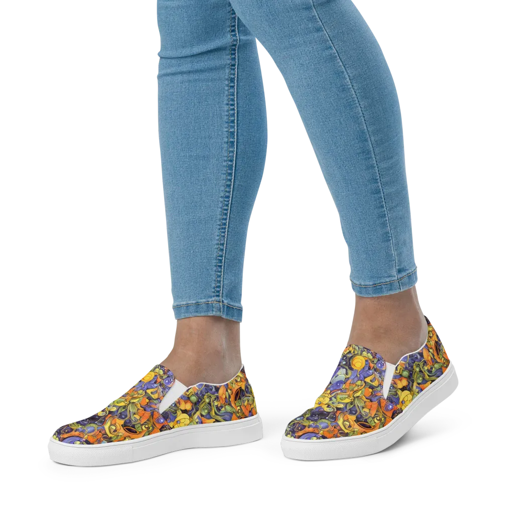 Indigo Uproar on Women's Slip-On Canvas Shoes — Front