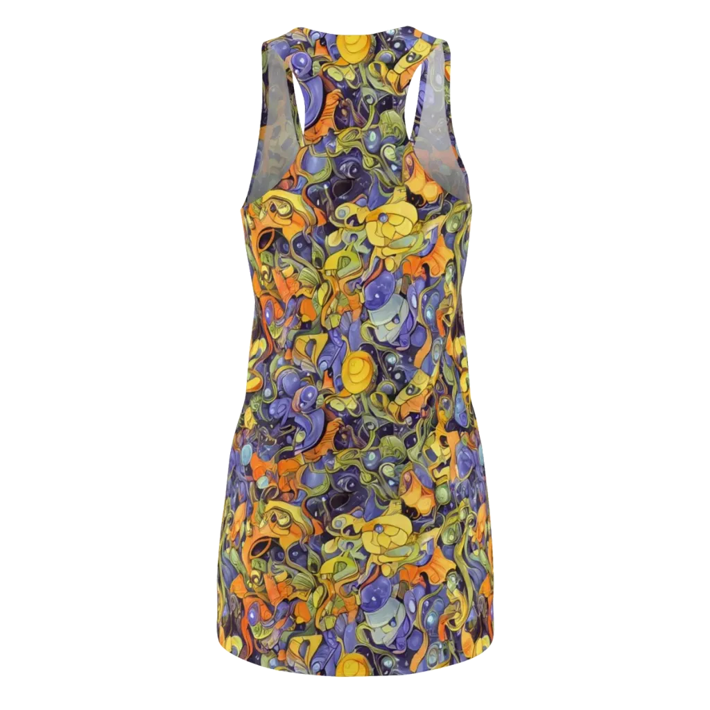 Indigo Uproar on Racerback Dress — Back