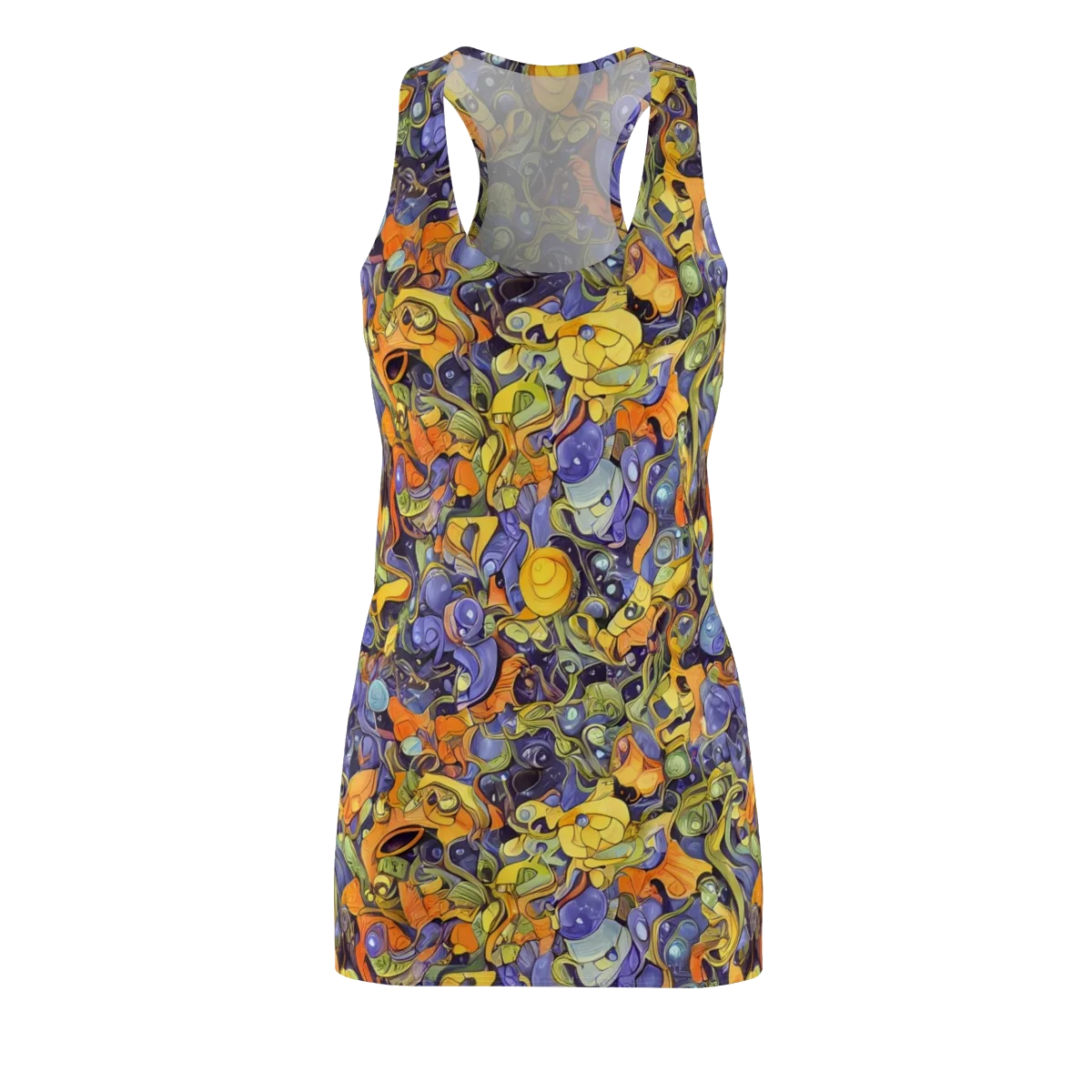 Indigo Uproar on Racerback Dress — Front