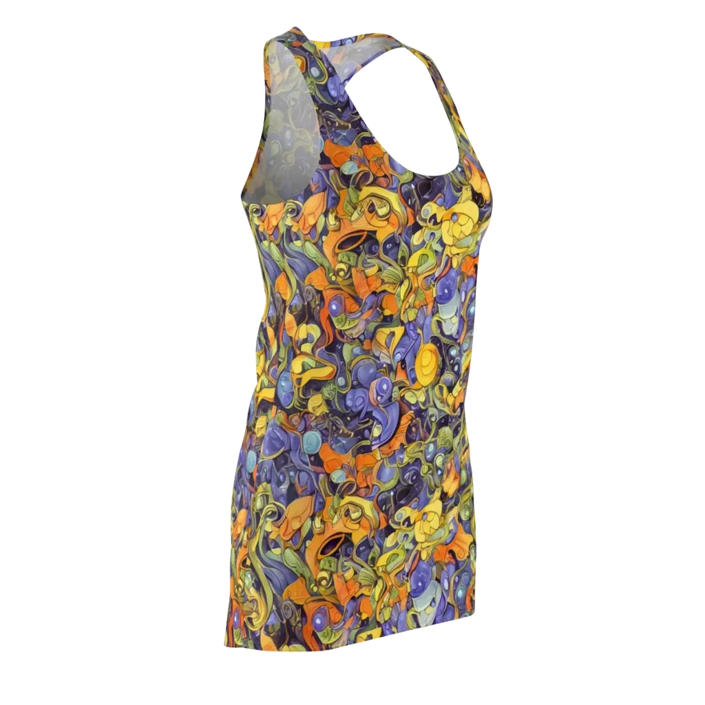 Indigo Uproar on Racerback Dress — Front Side
