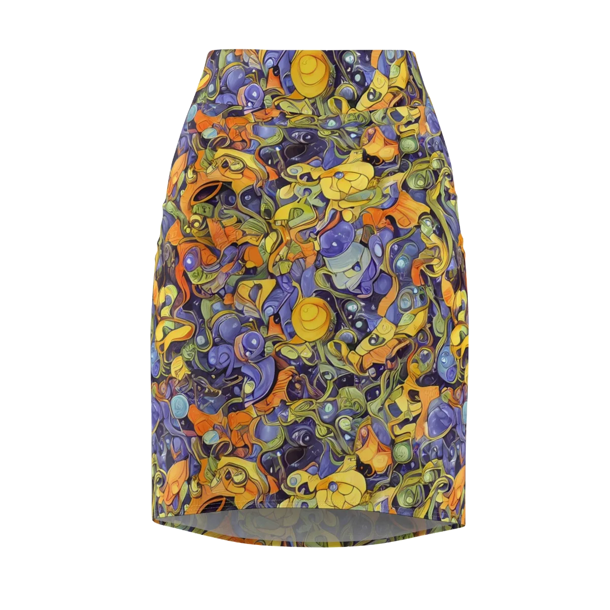 Indigo Uproar on Pencil Skirt — Front