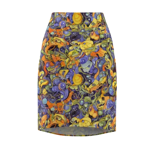 Indigo Uproar on a Pencil Skirt