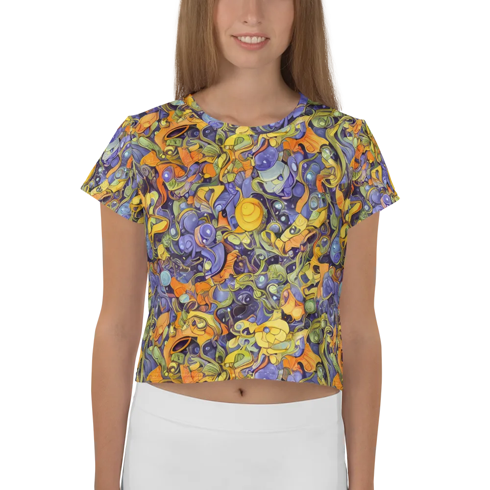 Indigo Uproar on Crop Tee — Front