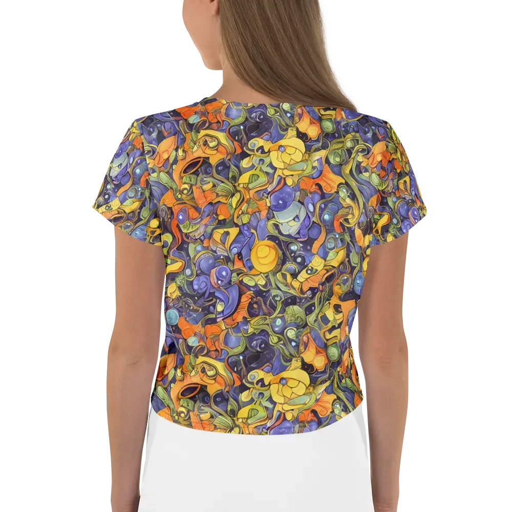 Indigo Uproar on Crop Tee — Back