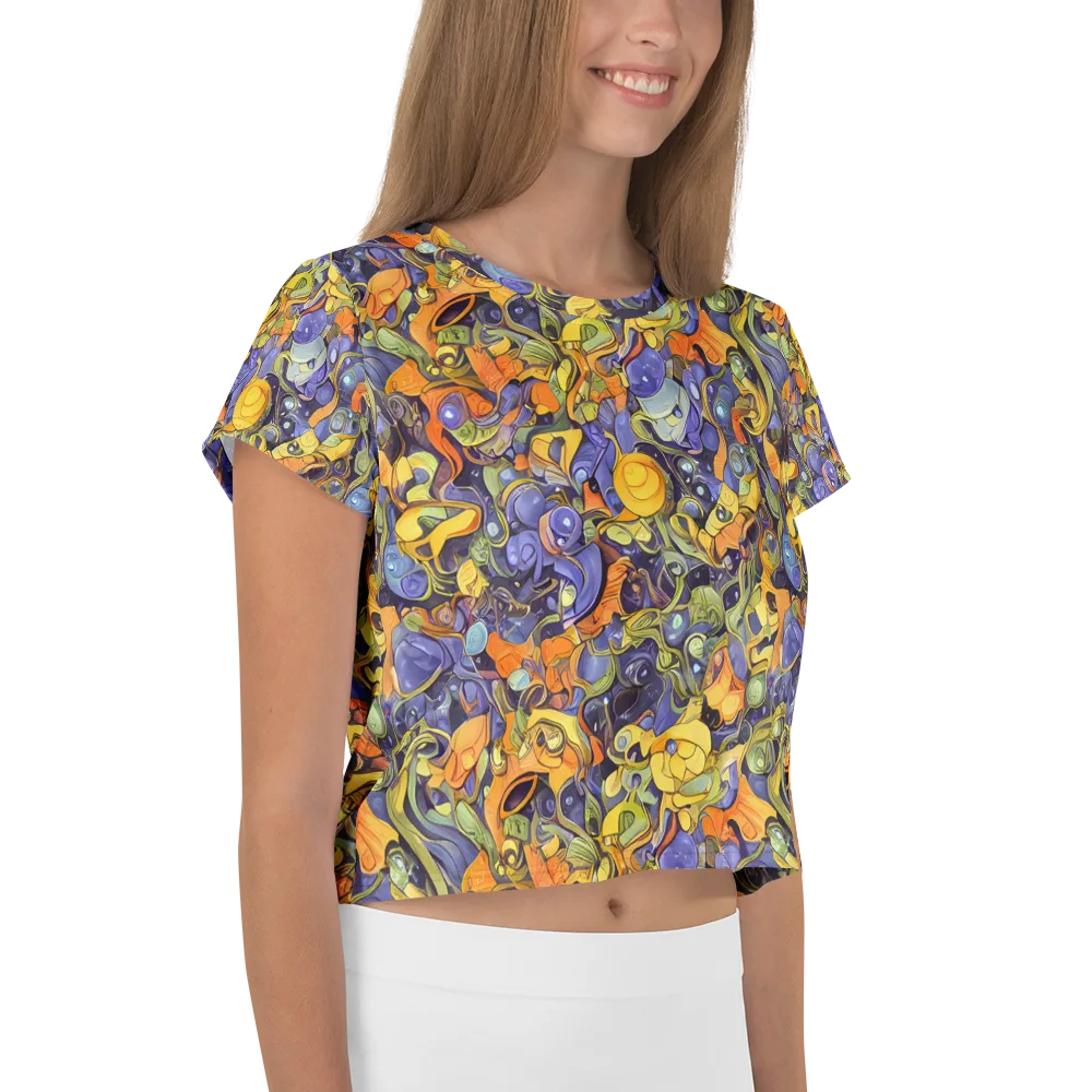 Indigo Uproar on Crop Tee — Right