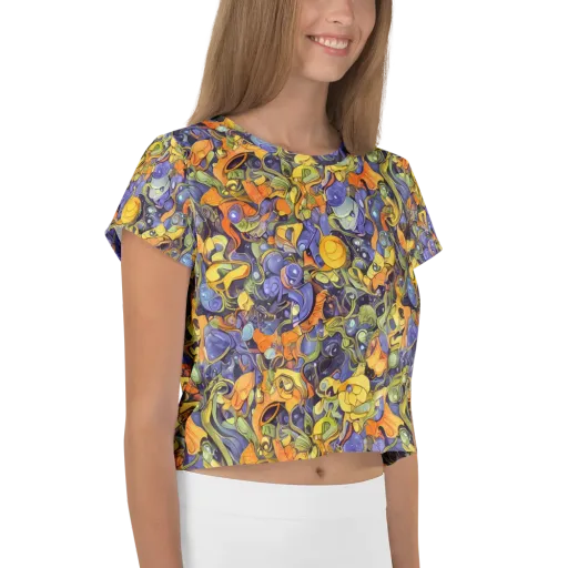 Indigo Uproar on a Crop Tee