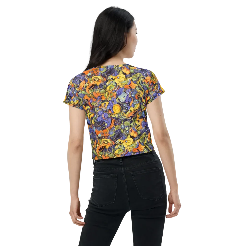 Indigo Uproar on Crop Tee — Back