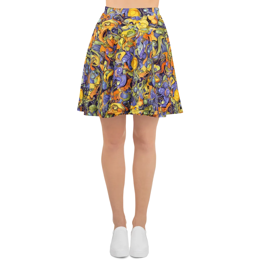 Indigo Uproar on Skater Skirt — Front