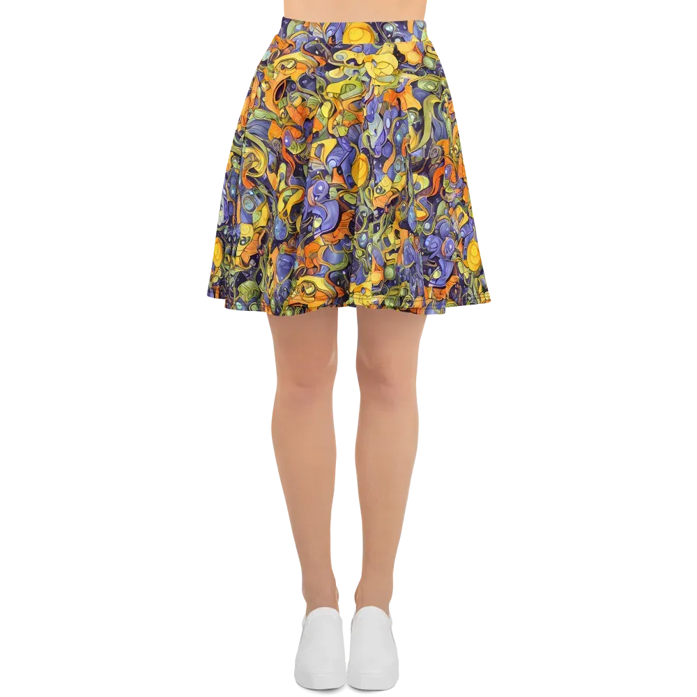 Indigo Uproar on Skater Skirt — Front