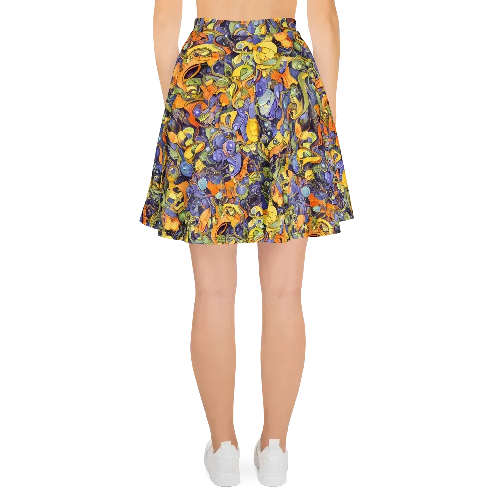 Indigo Uproar on Skater Skirt — Back