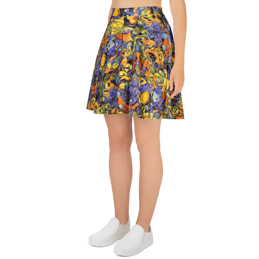 Indigo Uproar on Skater Skirt — Left