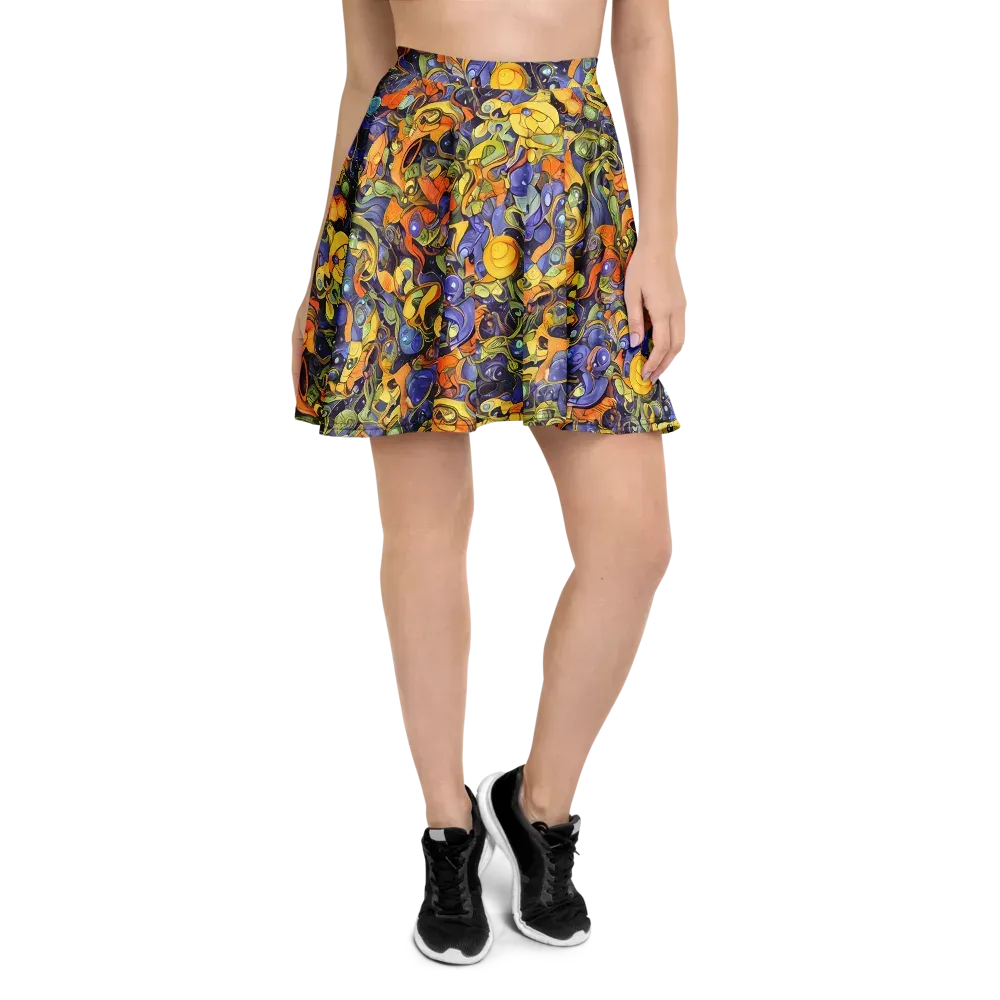 Indigo Uproar on Skater Skirt — Front