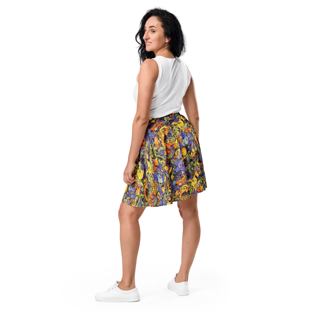 Indigo Uproar on Skater Skirt — Back