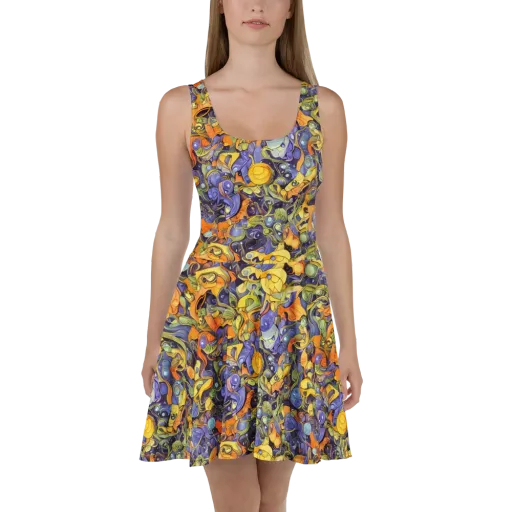 Indigo Uproar on a Skater Dress