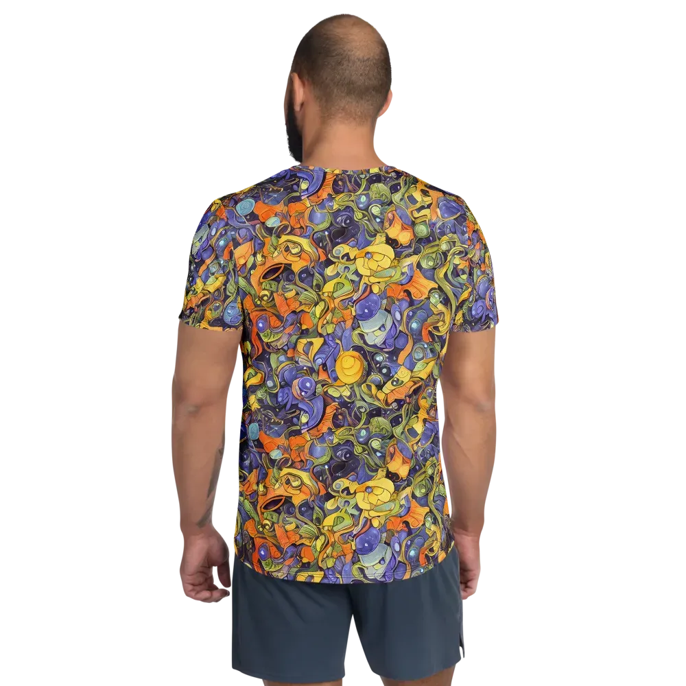 Indigo Uproar on Men's Athletic T-Shirt — Back