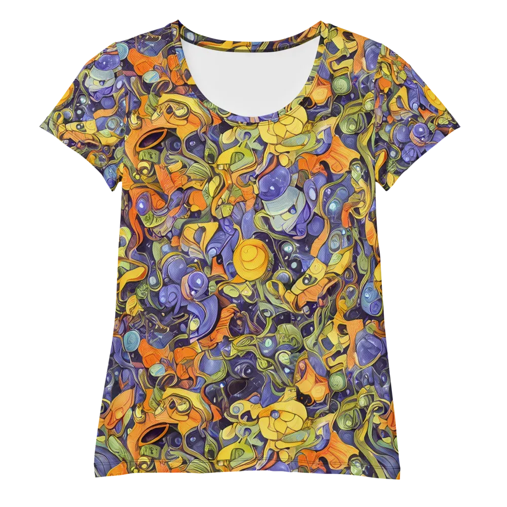 Indigo Uproar on Women's Athletic T-Shirt — Front