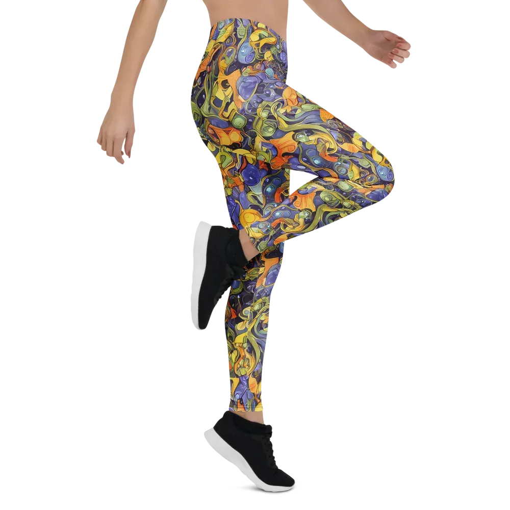 Indigo Uproar on Leggings — Right