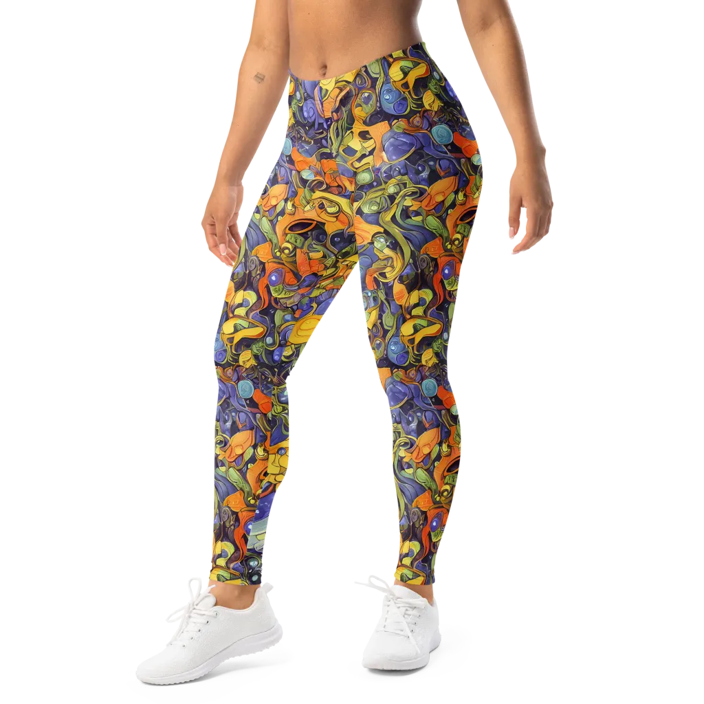 Indigo Uproar on Leggings — Left Front