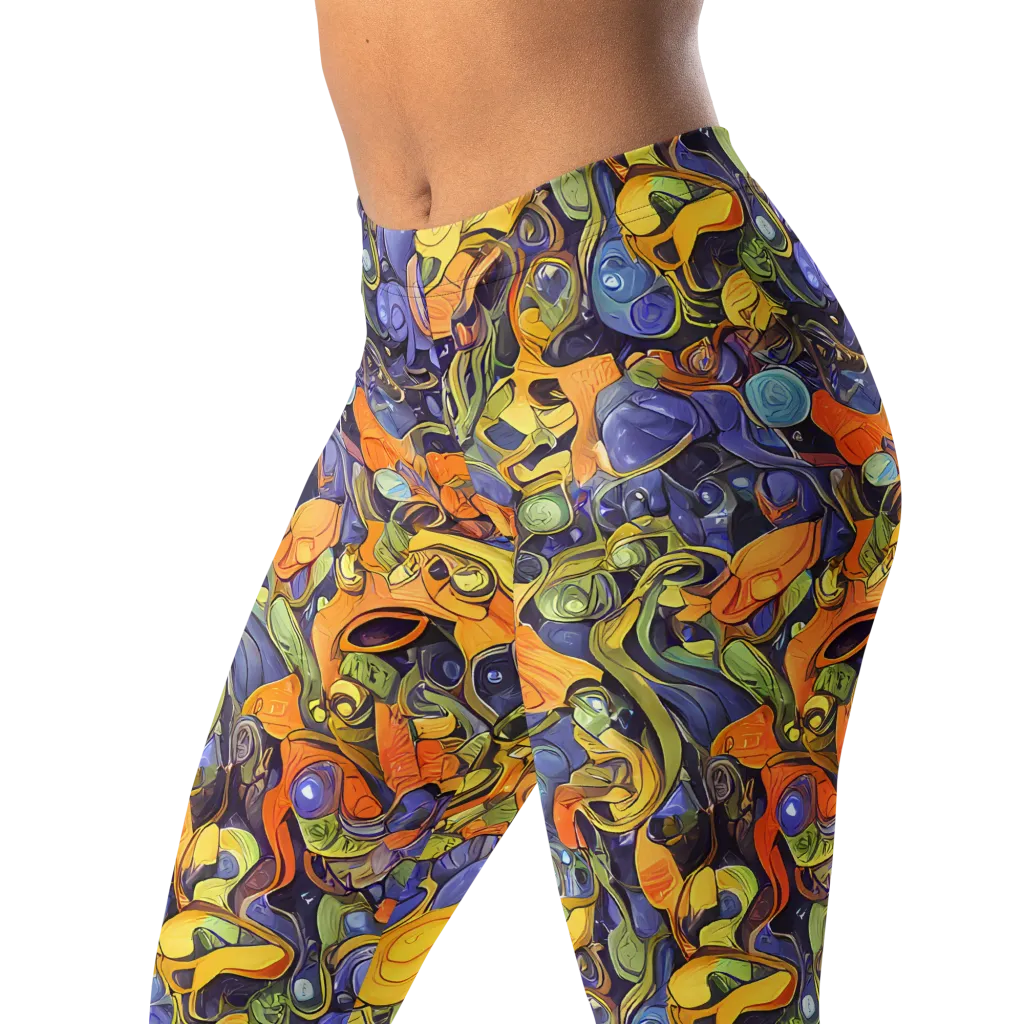Indigo Uproar on Leggings — Left Front