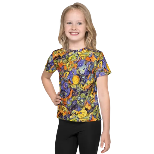 Indigo Uproar on a Kids Crew Neck T-Shirt