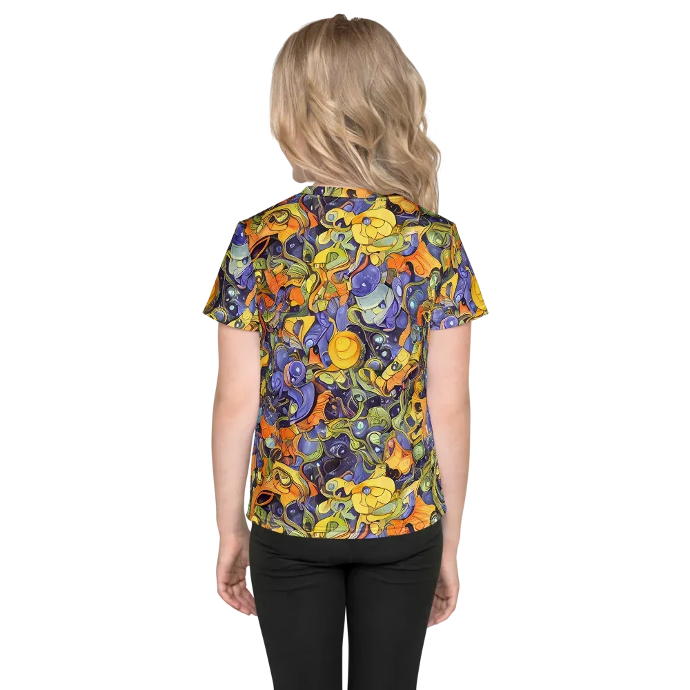 Indigo Uproar on Kids Crew Neck T-Shirt — Back