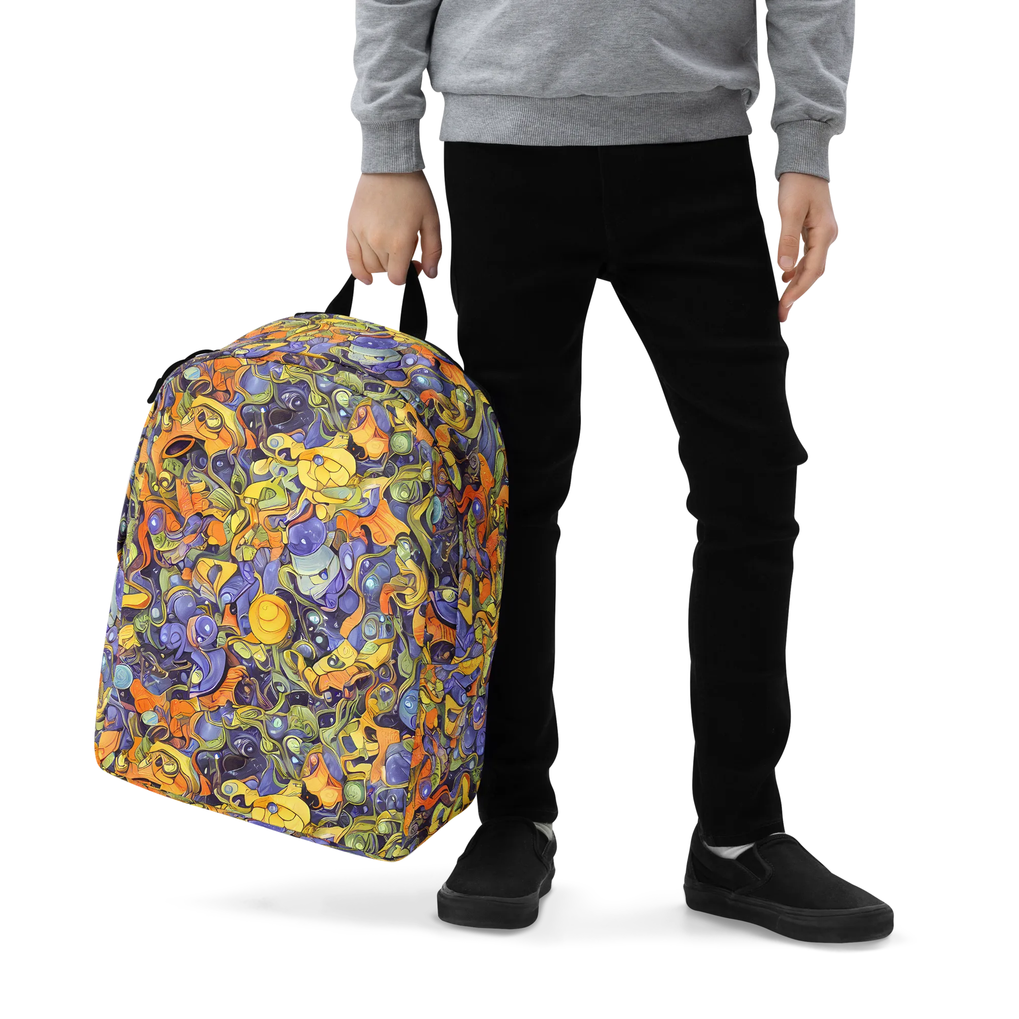 Indigo Uproar on Minimalist Backpack — Zoomed-in