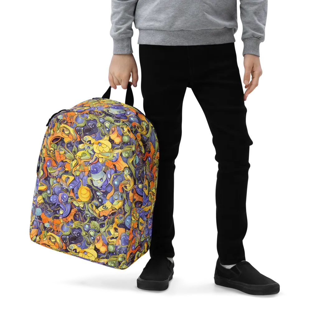 Indigo Uproar on Minimalist Backpack — Zoomed-in