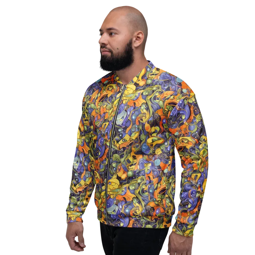 Indigo Uproar on Bomber Jacket — Left